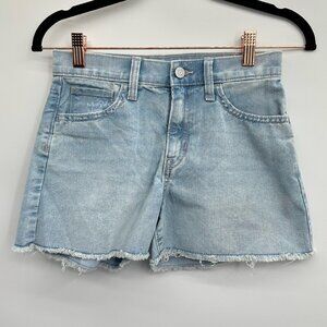 Old Navy High-Rise Light Wash Raw Fringe Hem Denim Shorts Size Children's 12